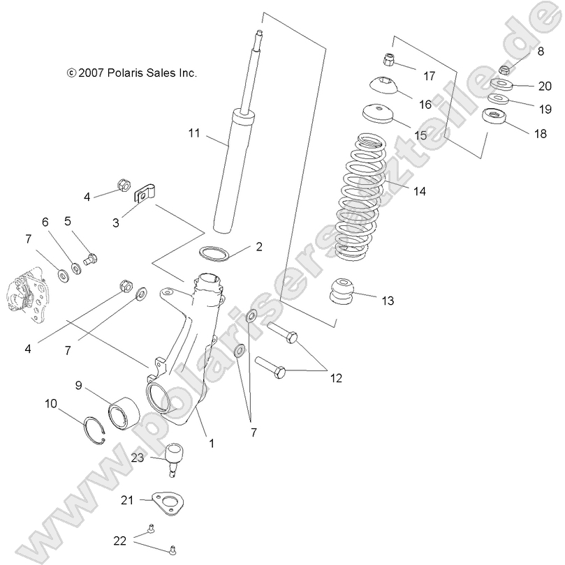 SUSPENSION, FRONT STRUT SUSPENSION, FRONT STRUT