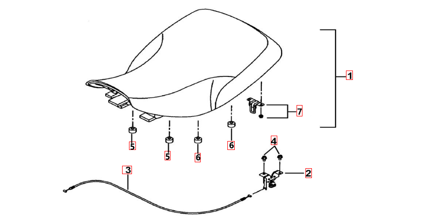 Sitzbank_schwarz mit roter Naht