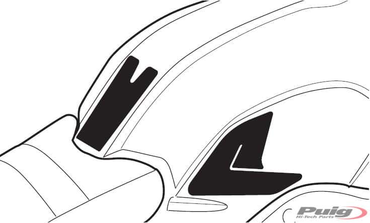 PUIG TANK PAD + SEITENTEILE BMW R NINE T 14-17' - 9129C