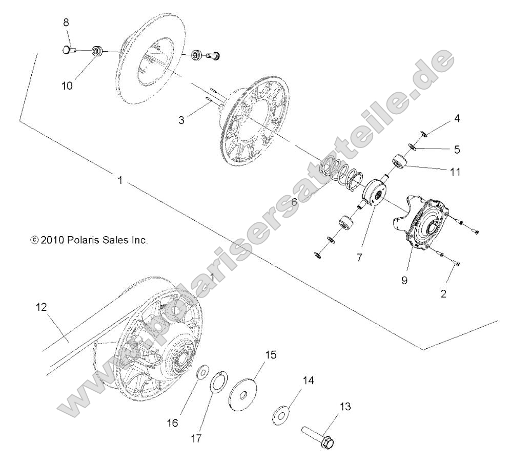 Drive Train, Secondary Clutch (A17SVS95CM) Drive Train, Secondary Clutch (A17SVS95CM)