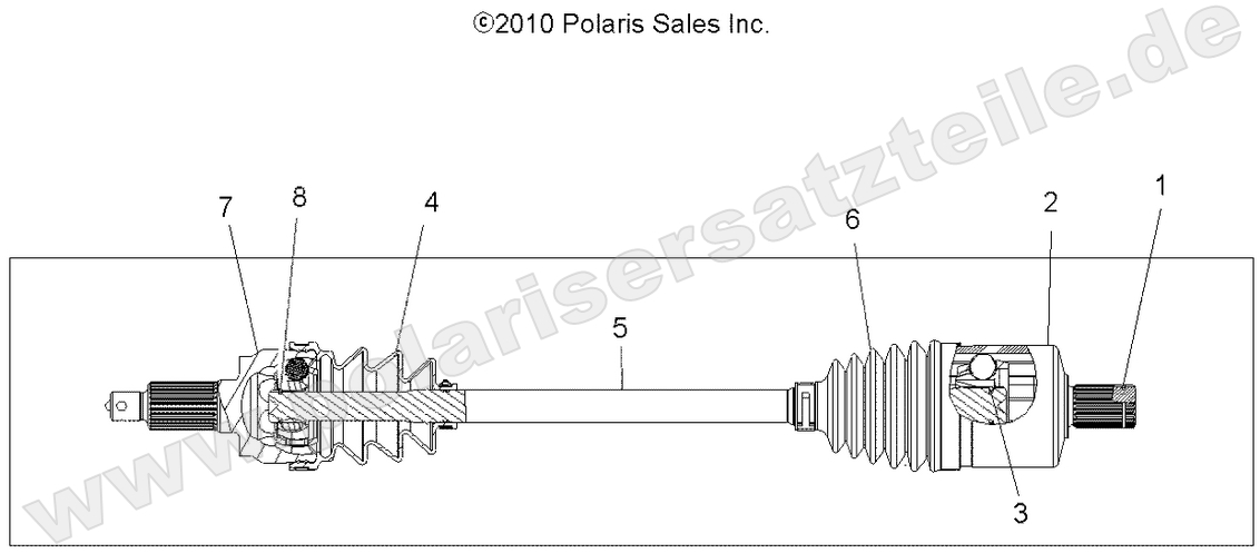 DRIVE TRAIN, DRIVE SHAFT, FRONT DRIVE TRAIN, DRIVE SHAFT, FRONT