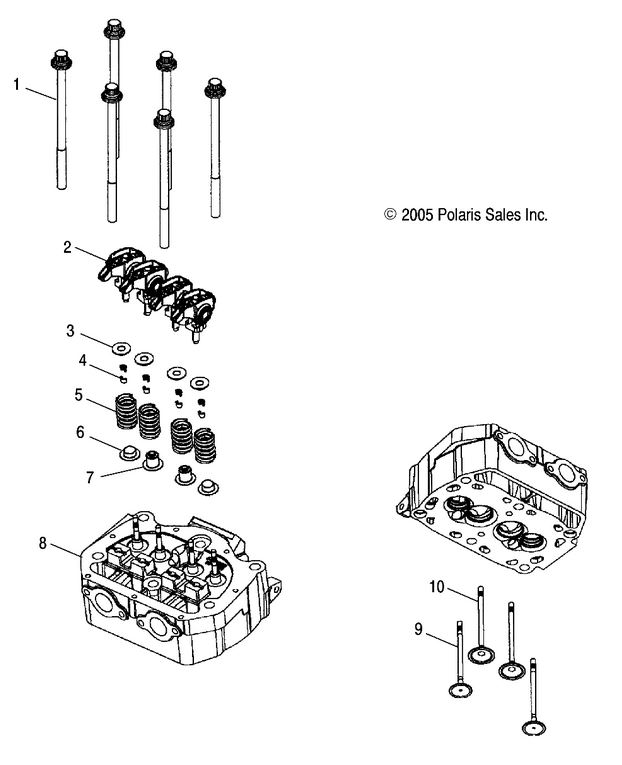 ENGINE, CYLINDER HEAD AND VALVES