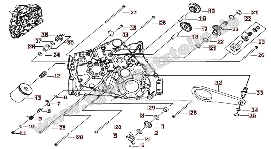 Motorgehäuse links (1) Motorgehäuse links (1)