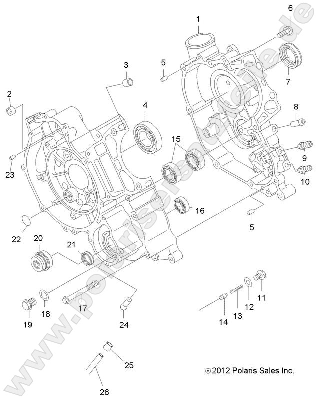 ENGINE, CRANKCASE ENGINE, CRANKCASE