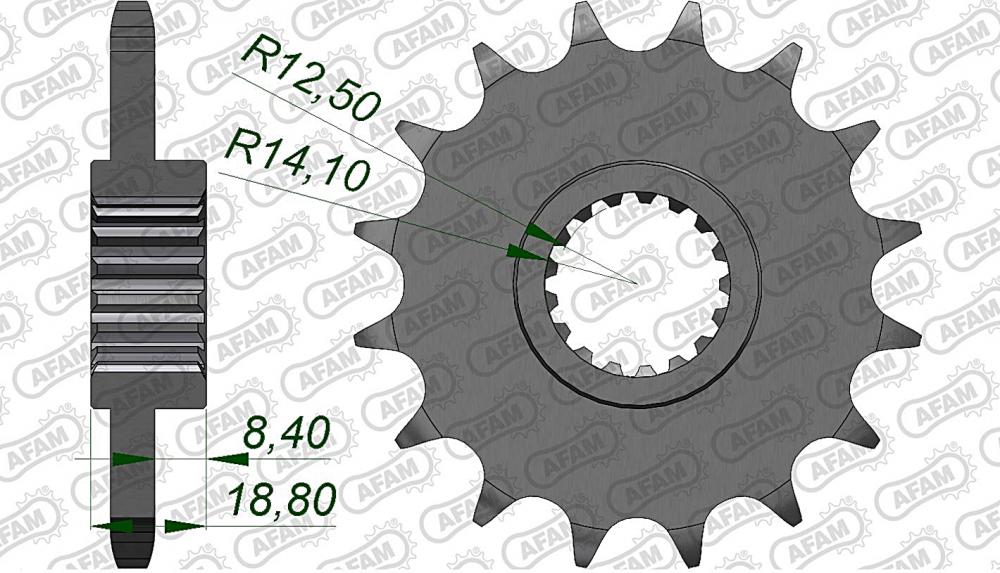 AFAM Kettensatz Stahl 525 XRR 16x42 - BMW F 800 GS (8.5mm) 2006-10