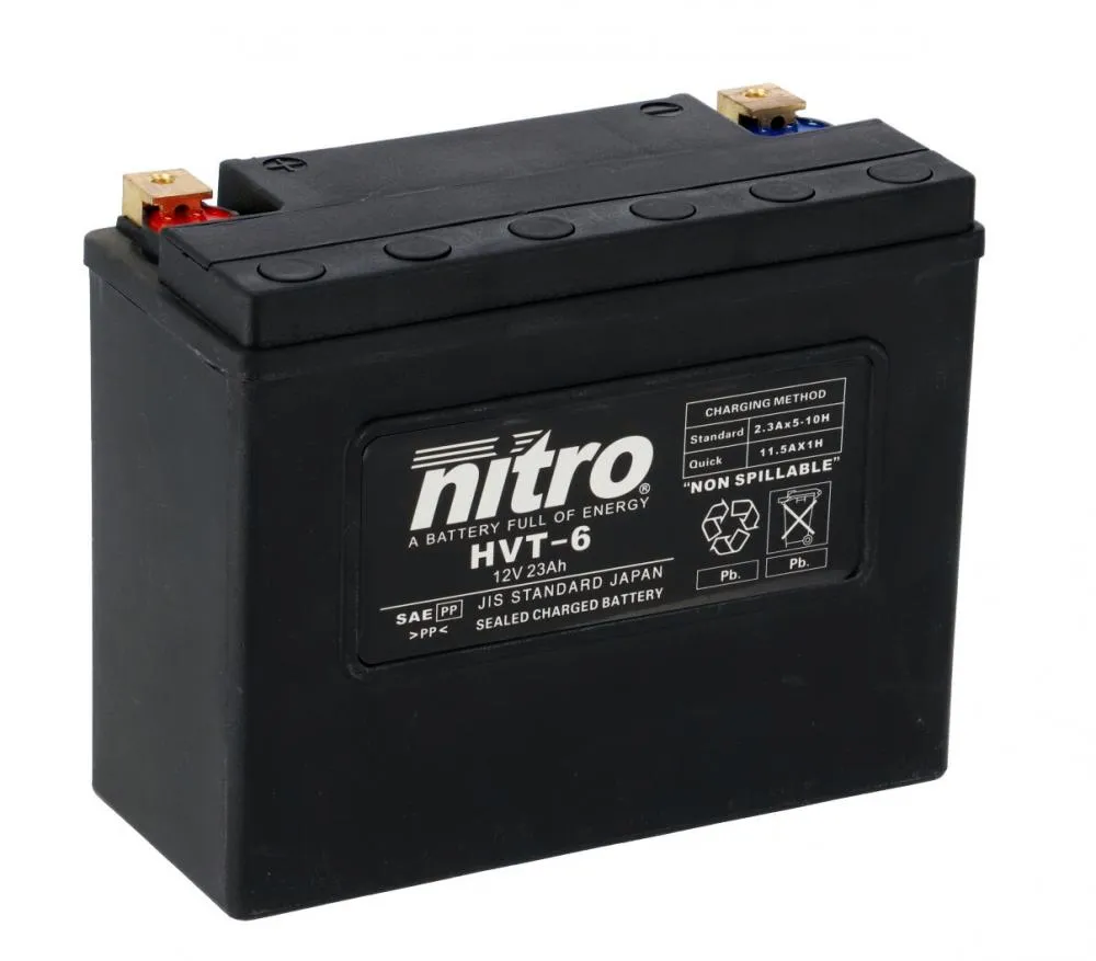 Nitro HVT 06 SLA AGM Gel Batterie 12V 23AH 360A - Einbaufertig (66010 YTX24HL-BS Y50-N18L-A-CX)