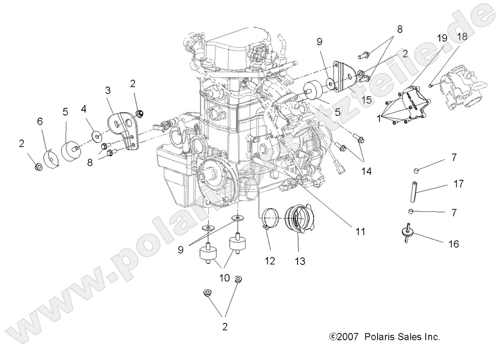 ENGINE, MOUNTING ENGINE, MOUNTING