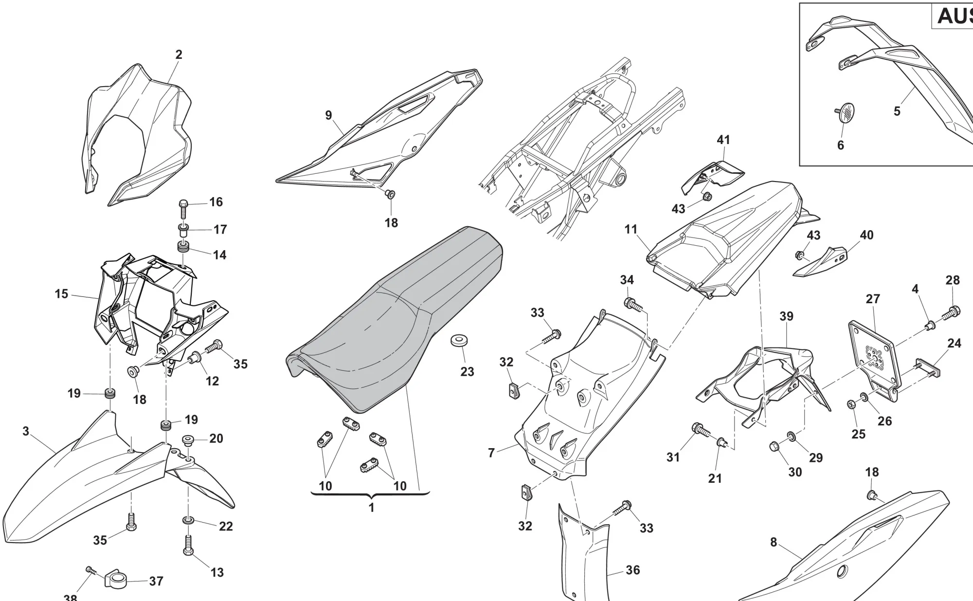 Verkleidung - Sitzbank