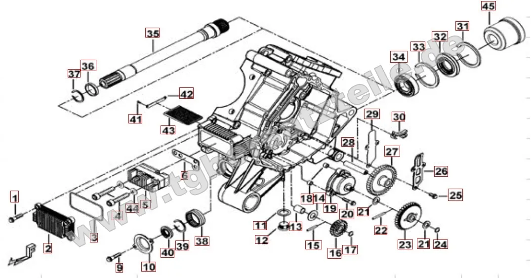 Motorgehäuse links Motorgehäuse links