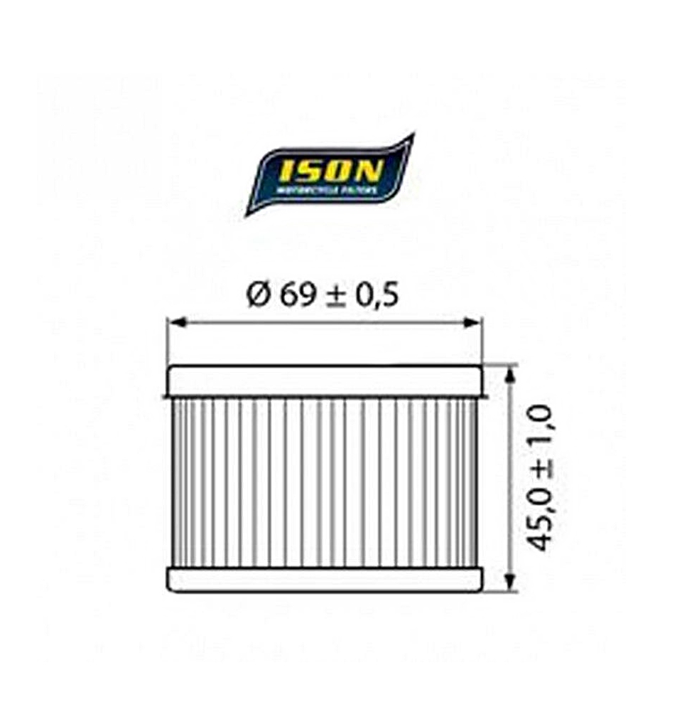 ISON_Oelfilter_111_Honda_Quad_ISON111_daten ISON Ölfilter 111 Honda TRX 400 500 650 680 Foreman Rancher Rubicon Rincon