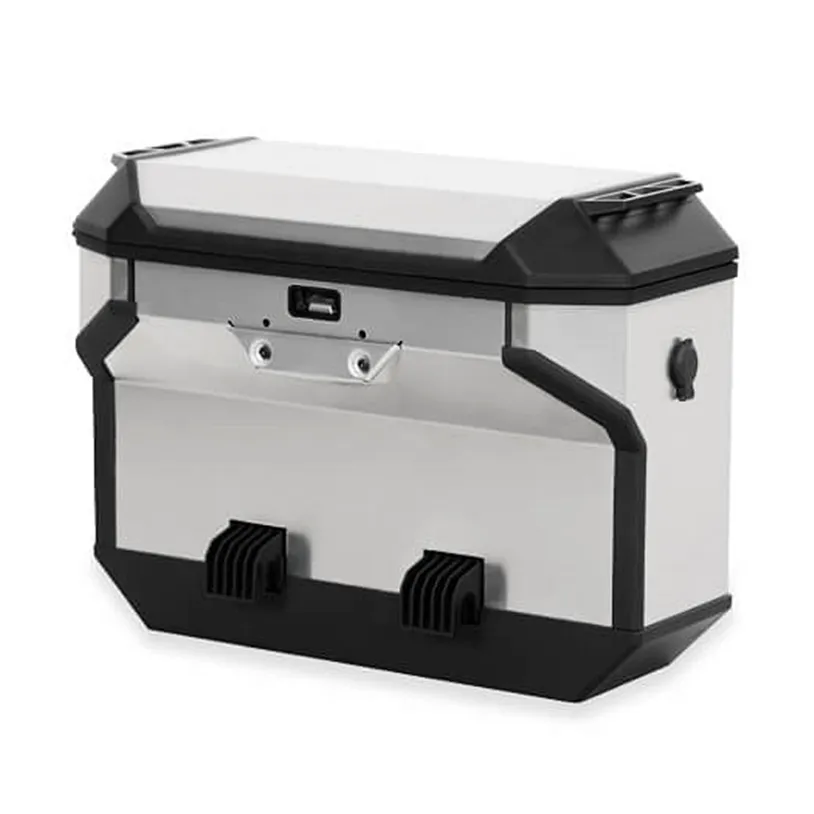 Furchtlos RANGER OFFSET Alu Seitenkoffer rechts mit Versatz - 31 Liter - Aero Aluminium