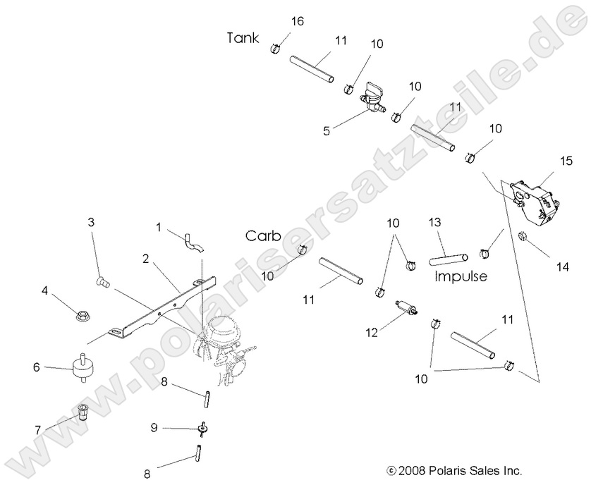 ENGINE, CARBURETOR MOUNTING and FUEL LINES ENGINE, CARBURETOR MOUNTING and FUEL LINES