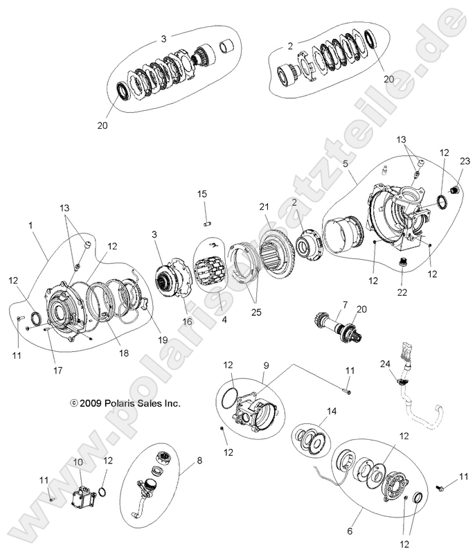 DRIVE TRAIN, FRONT GEARCASE INTERNALS