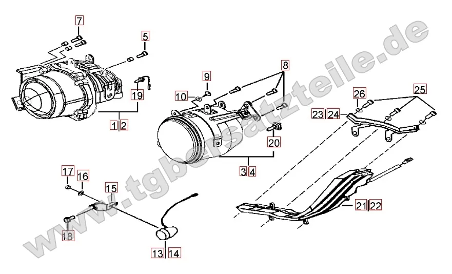 Scheinwerfer - Blinker vorne Scheinwerfer - Blinker vorne