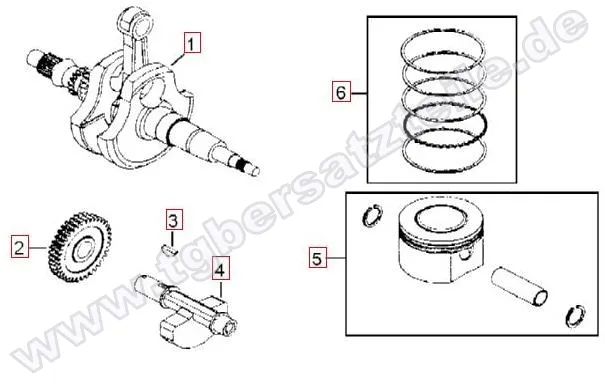 Kurbelwelle-Kolben Kurbelwelle-Kolben