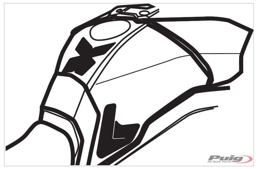 PUIG TANK PAD + SEITENTEILE FJ-09 15-17' CARBON - 9302C