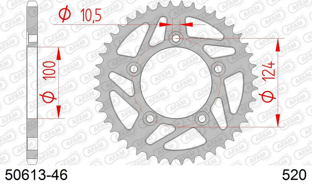 AFAM Kettensatz Stahl 520 XHR2-G 15x46 - Ducati 800 Scrambler Café Racer 2015-22 - 05080100