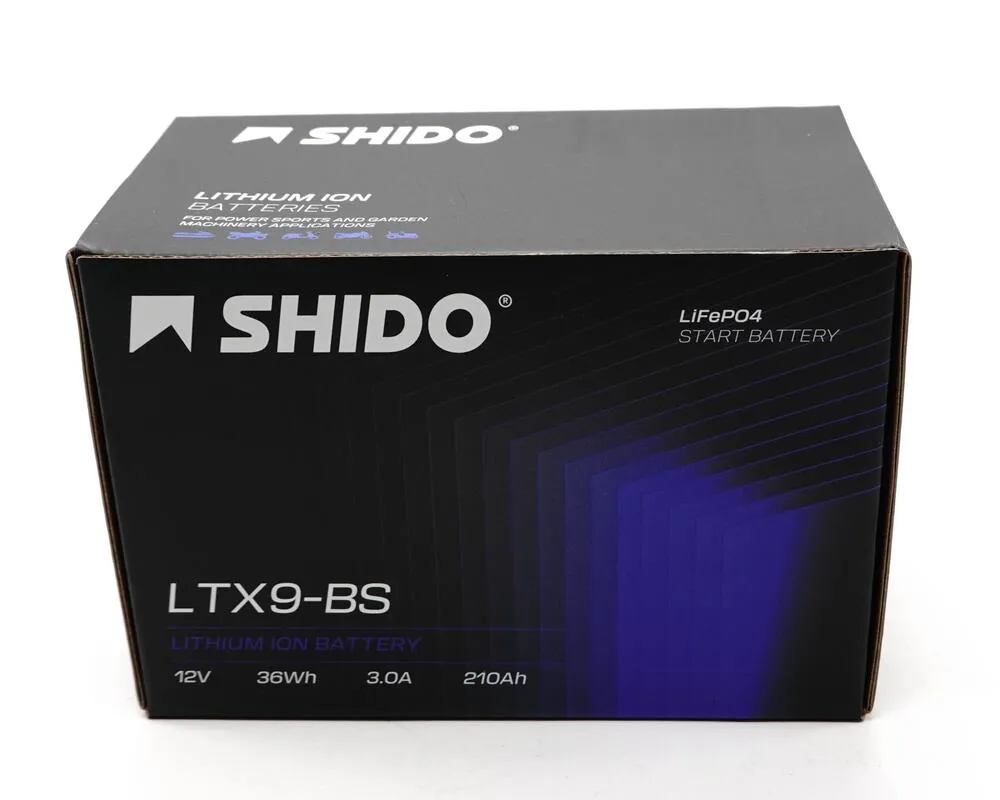 Shido-LTX9-BS-Lithium-Ionen-Batterie-12V-LiFePO4-Verpackung Shido LTX9-BS Lithium Ionen Batterie 12V LiFePO4 (YTX9-BS, FTX9-BS)