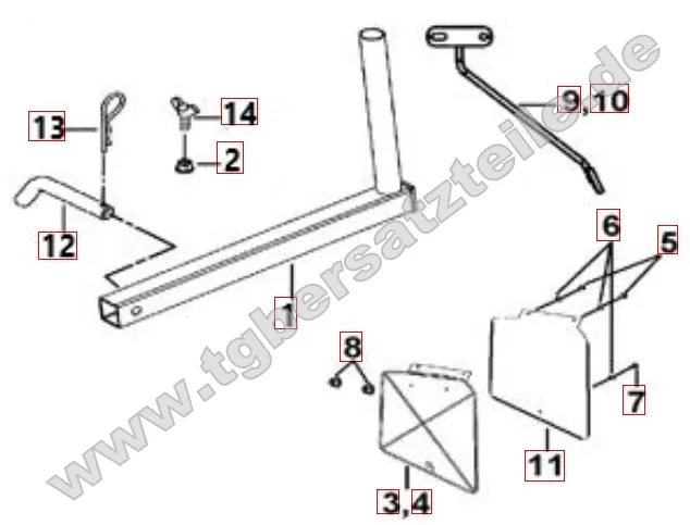 Schmutzfänger - Fahnenstangenhalterung Schmutzfänger - Fahnenstangenhalterung