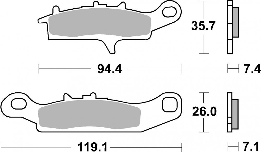 SBS Bremsbeläge Offroad & ATV Sintermetall - 801SI