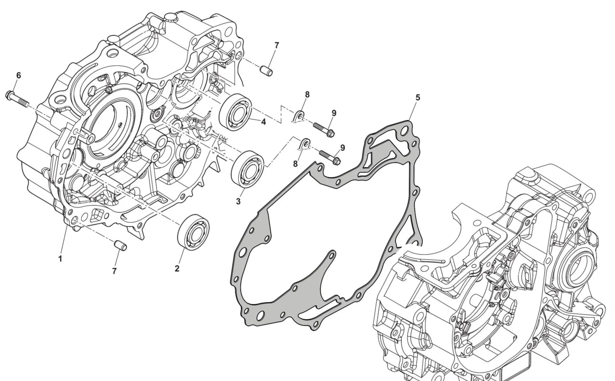 Motorgehäuse rechts