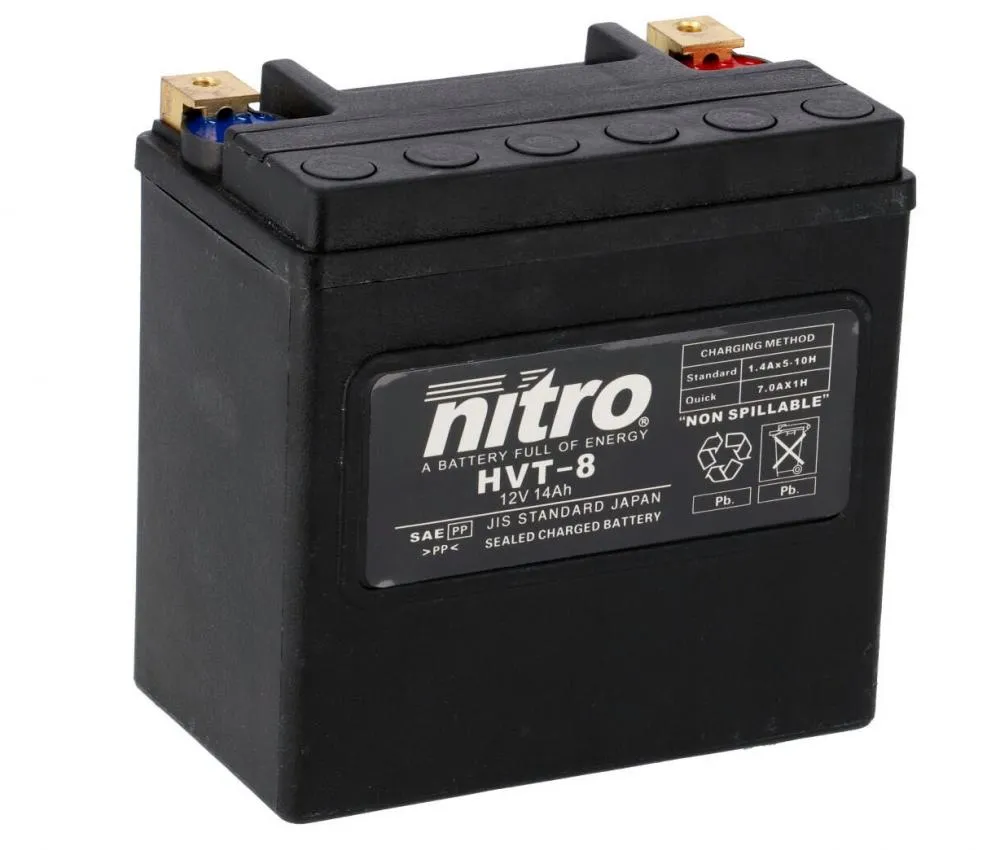 Nitro_HVT_08_SLA_AGM_Gel_Batterie_12V_14AH_240A___Einbaufertig_65948_YTX14_BS_CTX14_BS Nitro HVT 08 SLA AGM Gel Batterie 12V 14AH 240A - Einbaufertig (65948 YTX14-BS CTX14-BS)