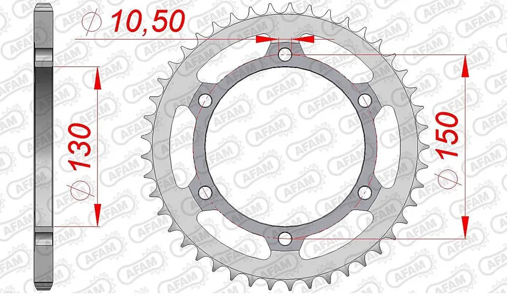 AFAM Kettensatz Stahl 520 XMR2 15x47 - Honda NX 650 Dominator 1991-95