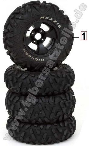 Reifensatz mit Felgen Maxxis Bighorn