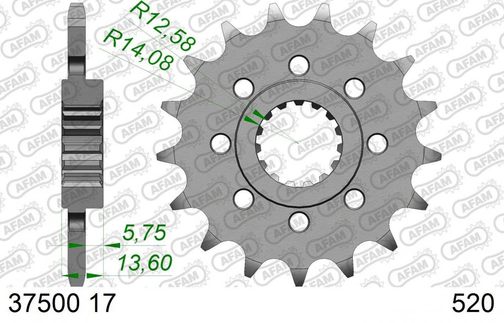 AFAM Racing Ritzel / Kettenrad vorne - 520 - 37500