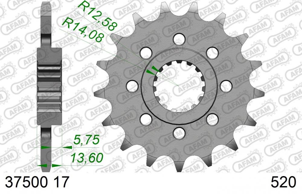 AFAM_Racing_Ritzel___Kettenrad_vorne___520___37500 AFAM Racing Ritzel / Kettenrad vorne - 520 - 37500