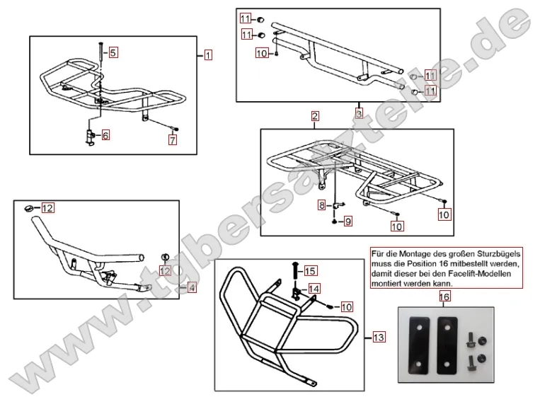 Gepäckträger vorne und hinten Gepäckträger vorne und hinten