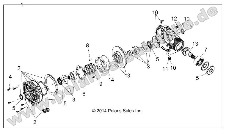 Drive Train, Front Gearcase Drive Train, Front Gearcase