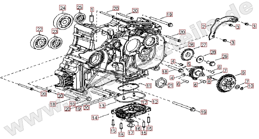 Motorgehäuse rechts