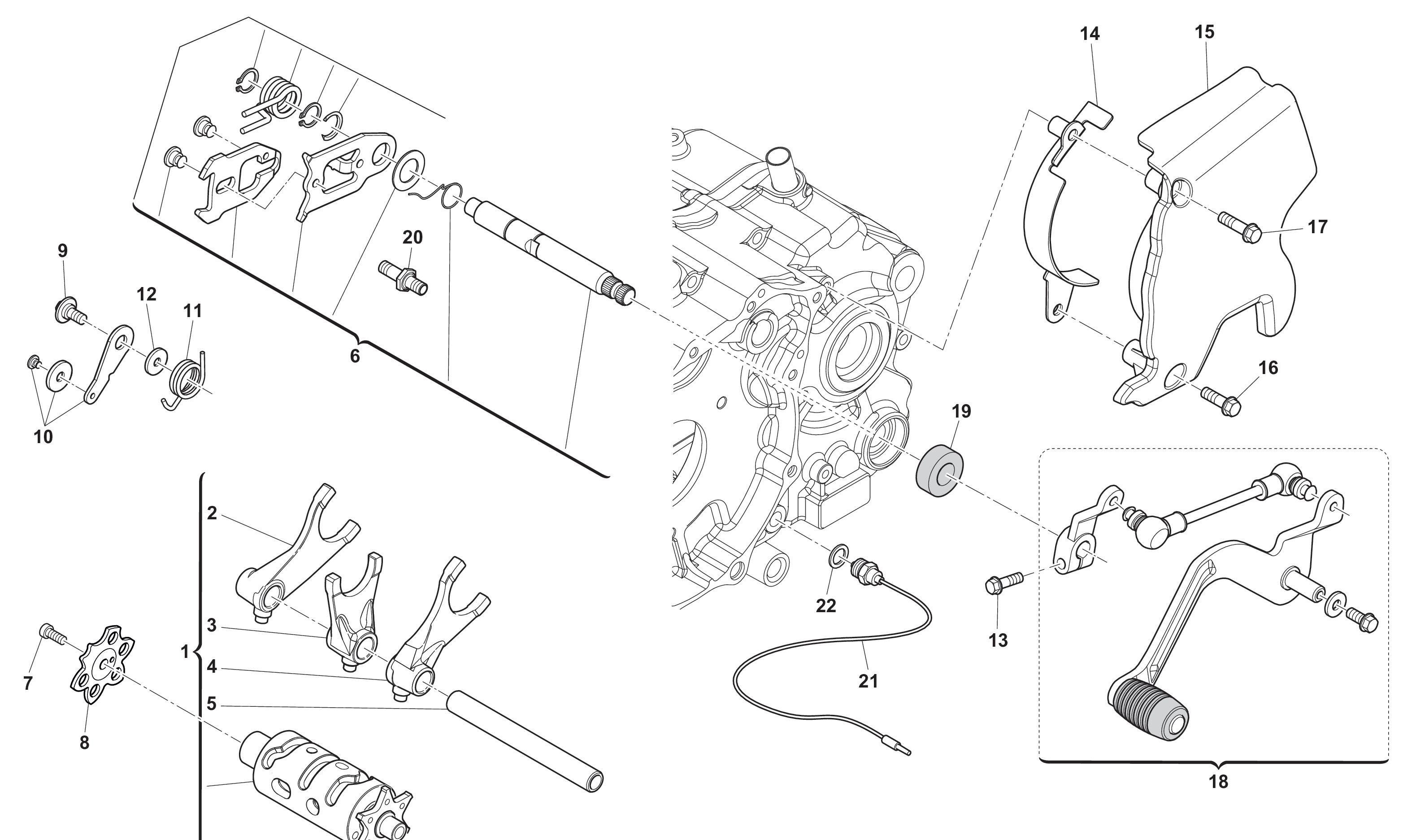 Schaltwelle - Schalthebel Schaltwelle - Schalthebel