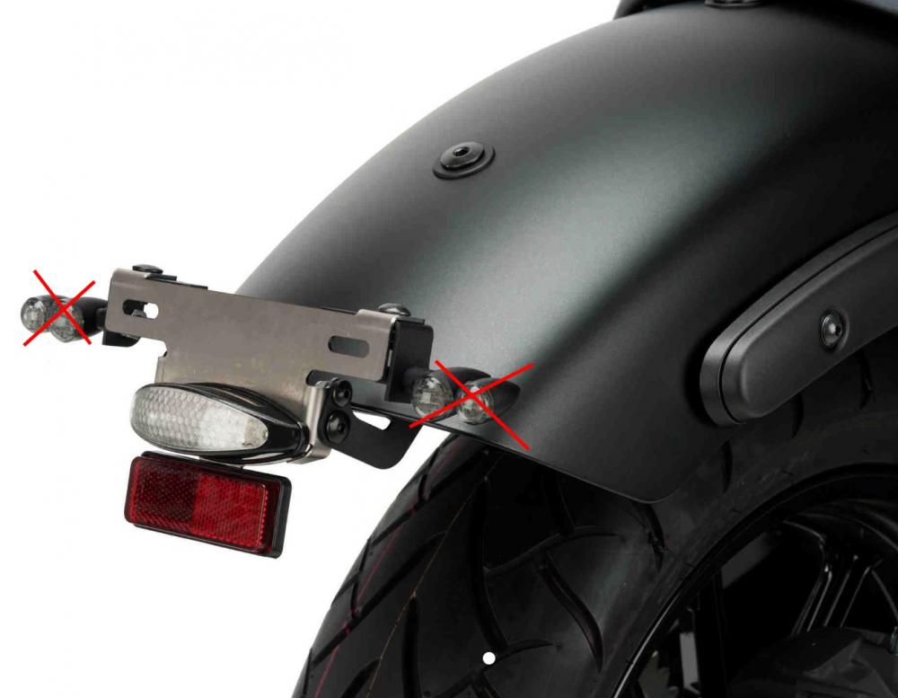 Puig Kennzeichenhalter Set mit LED Rücklicht Kawasaki Vulcan S 650 2015-