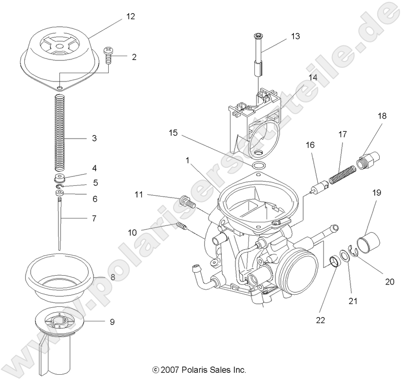 ENGINE, CARBURETOR, UPPER