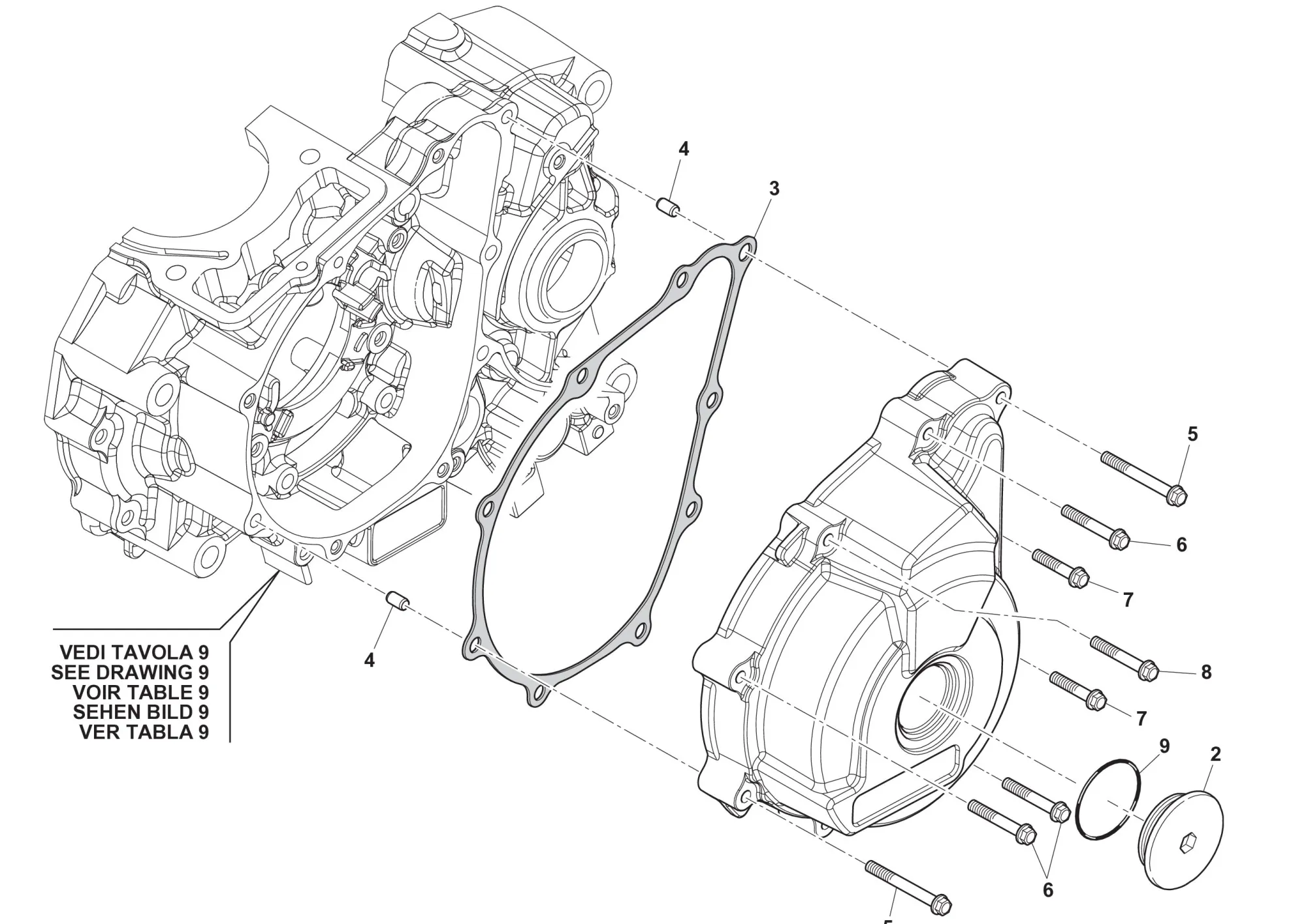 Motordeckel links Motordeckel links