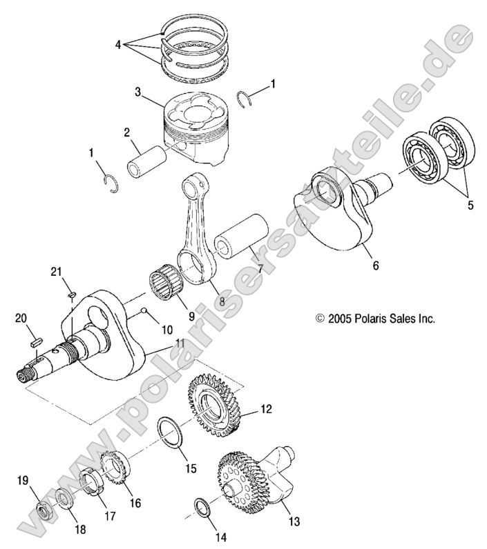 Engine, Crankshaft and Piston
