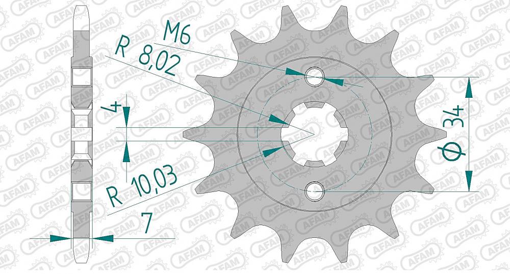 AFAM Kettensatz Stahl 520 XLR2 14x45 - KTM 125 Duke 4T 2011-13