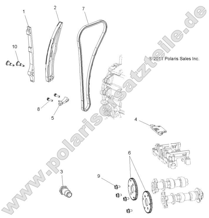 Engine, Cam Chain and Sprocket