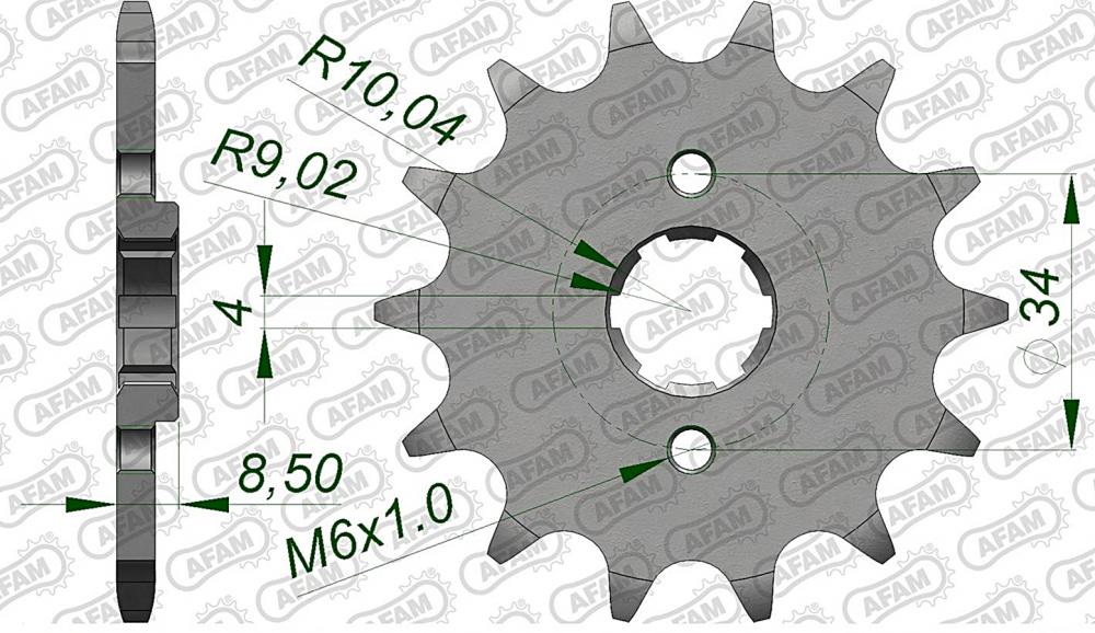 AFAM Kettensatz Stahl 520 XLR2 13x39 - Honda CA 125 Rebel 1995-00