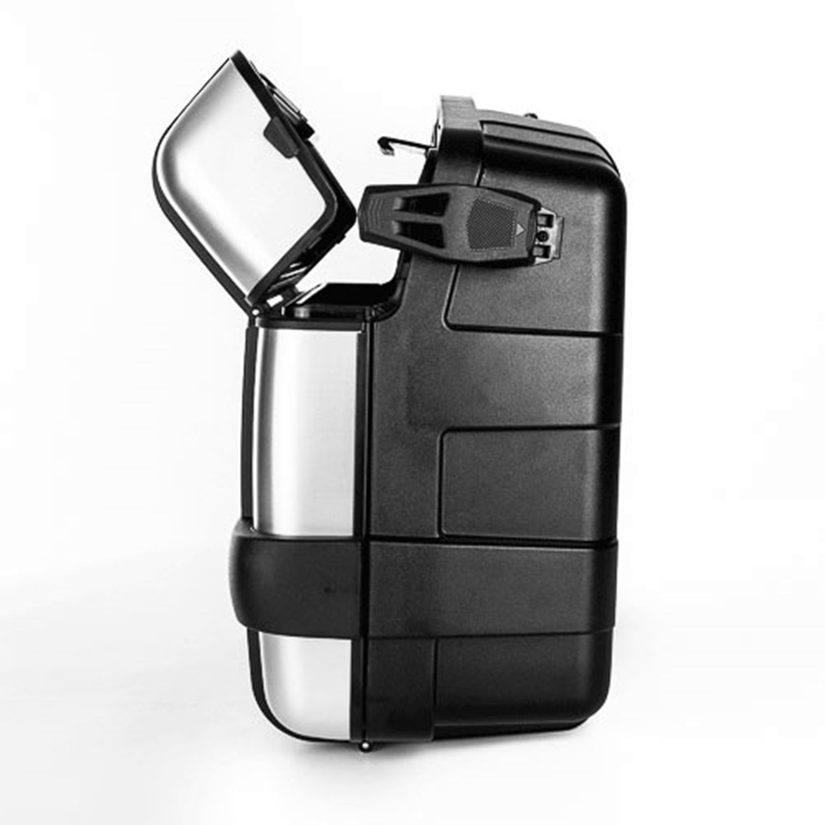 Givi Monokey Seitenkoffer Set Trekker TRK33 mit Alublende - je 33 Liter - silber