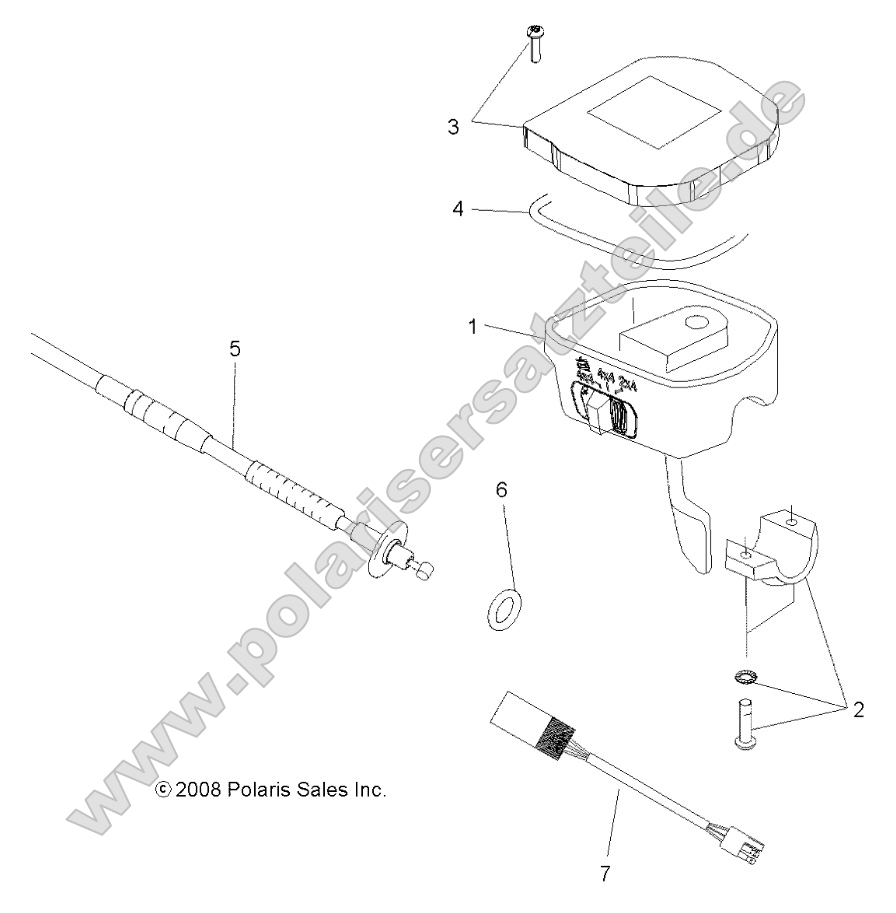 Steering, Controls, Throttle Asm. and Cable