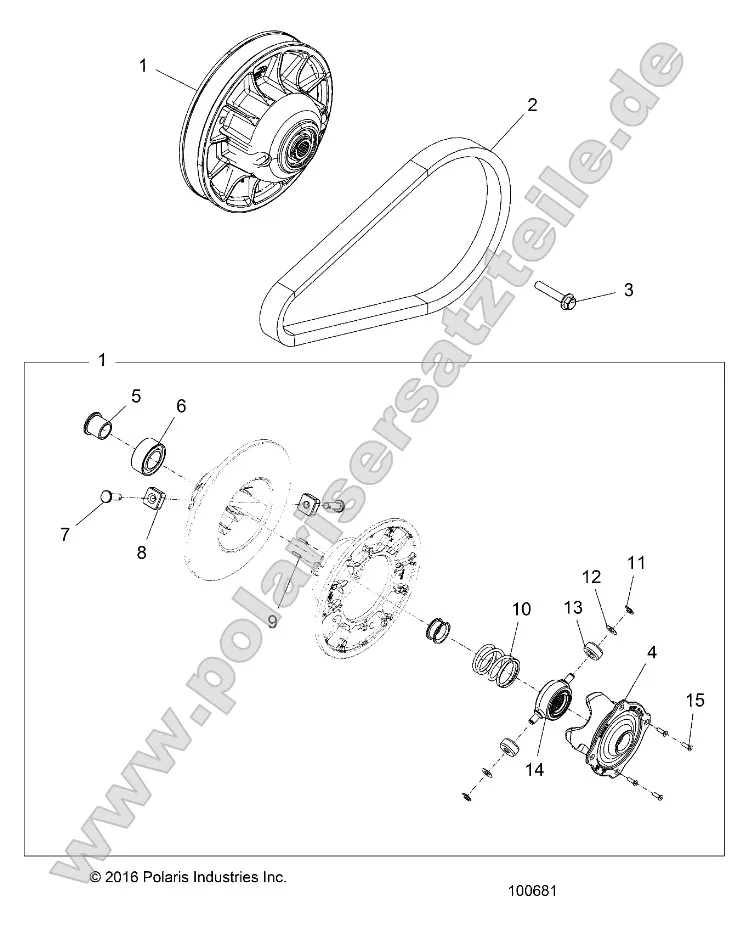 Drive Train, Secondary Clutch Drive Train, Secondary Clutch