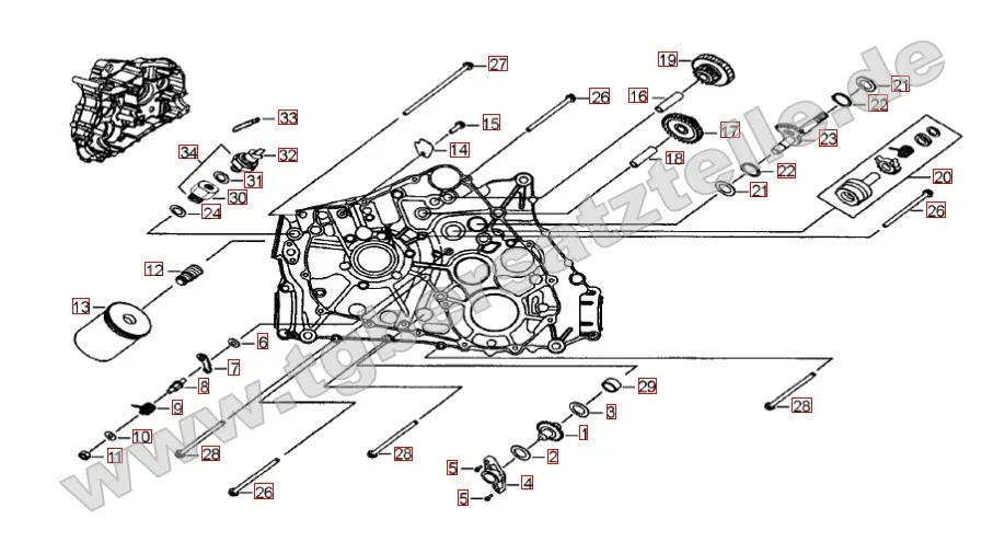 Motorgehäuse links (1) Motorgehäuse links (1)