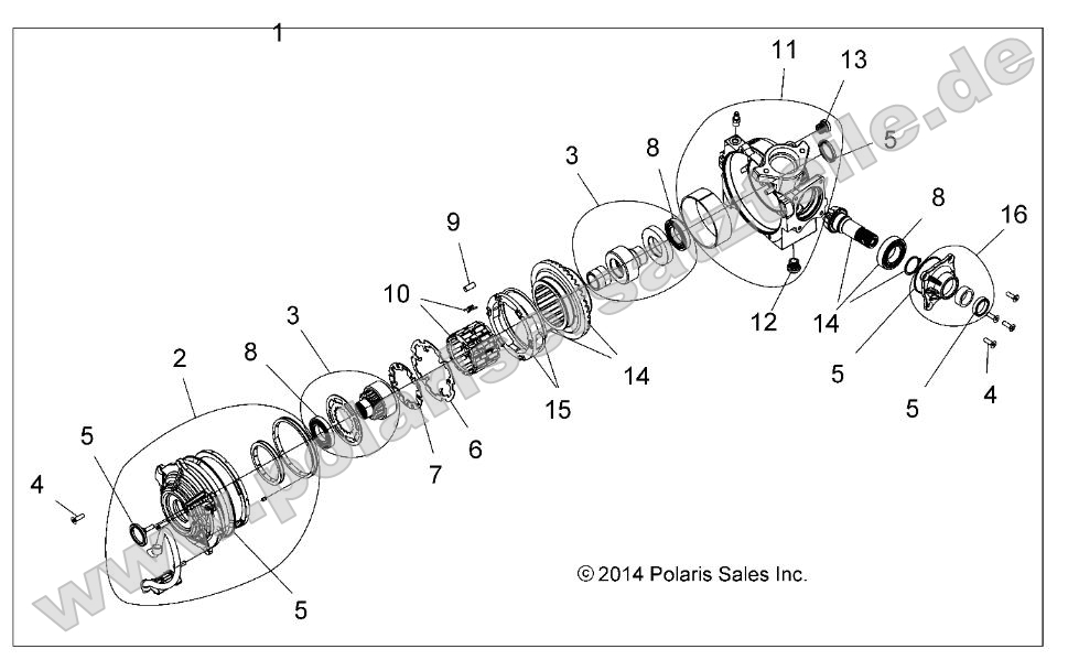 Drive Train, Front Gearcase Internals Drive Train, Front Gearcase Internals