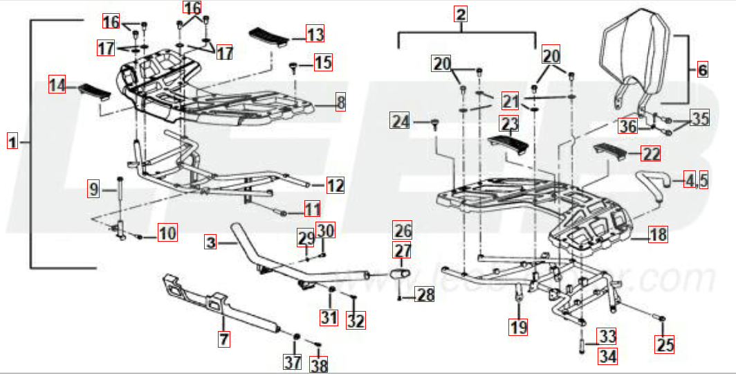 Gepäckträger vo. u. hi.