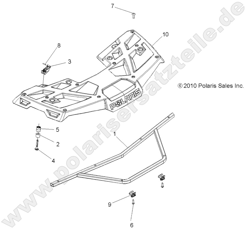 BODY, FRONT RACK BODY, FRONT RACK