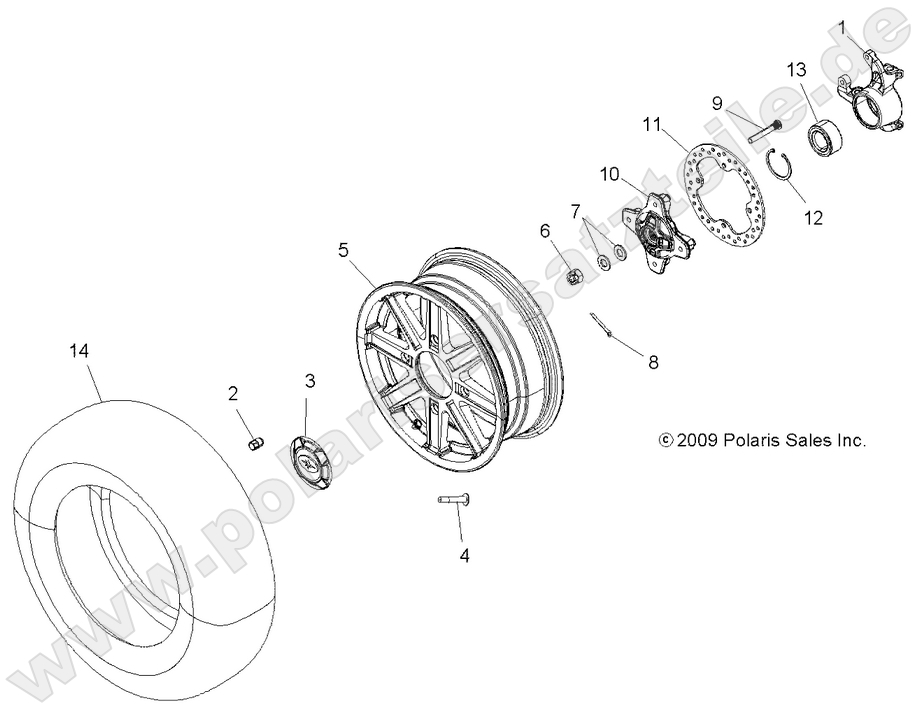WHEELS, FRONT and HUB
