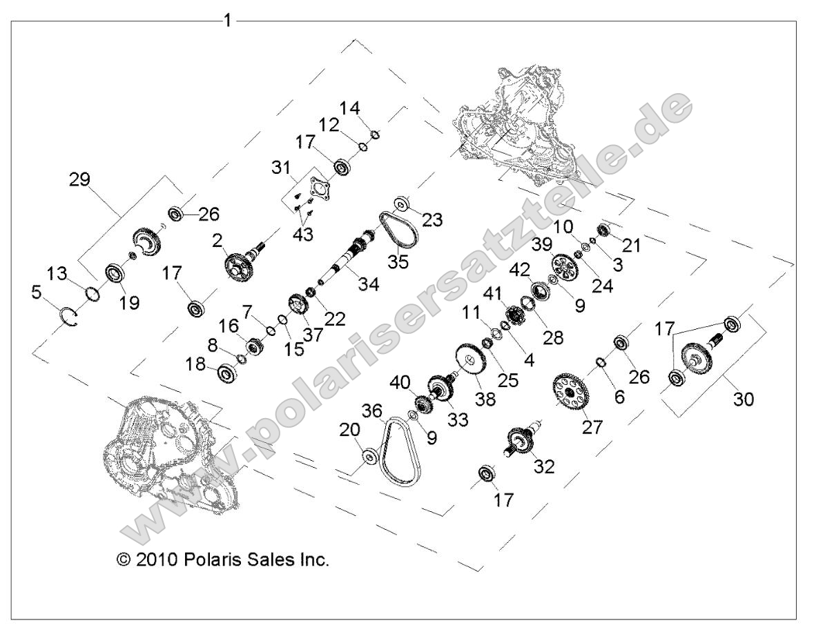 Drive Train, Main Gearcase Internals Drive Train, Main Gearcase Internals